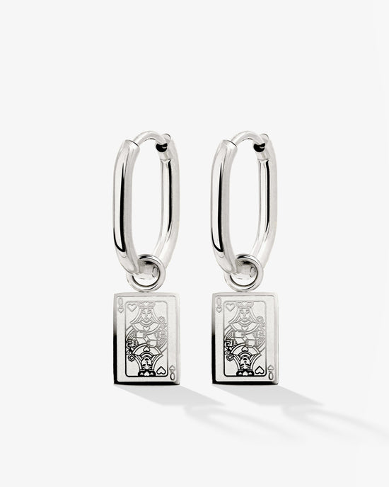 Like a Queen Oval Hoop Set Baby Argento