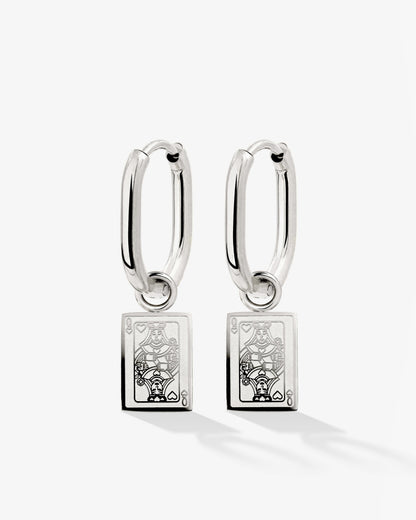 Like a Queen Oval Hoop Set Baby Argento