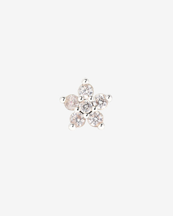Radiant Flower Piercing Stud Argento