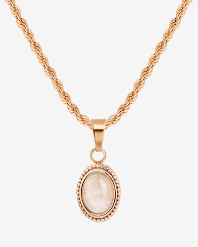 Blush Quartz Collana Oro Rosa