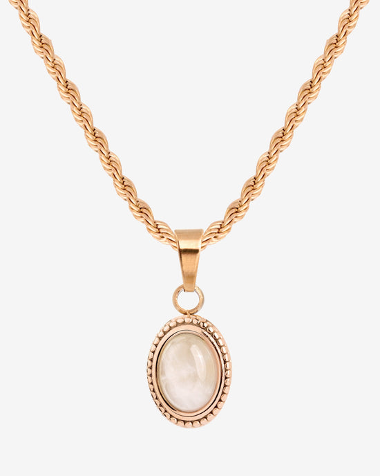Blush Quartz Collana Oro Rosa