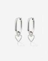 Light Heart Oval Hoopies Argento