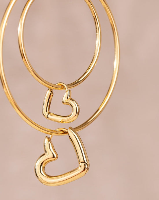 Phat Heart Hoops Large Oro