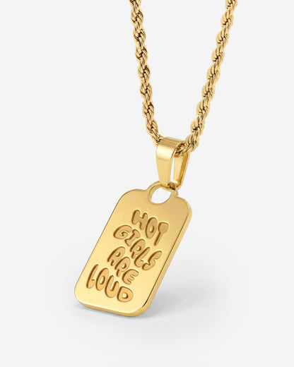 Hot girls are loud Collana Oro