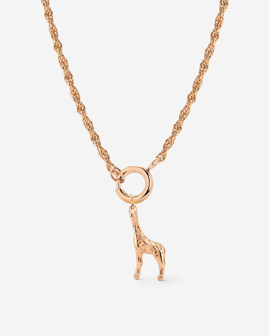 Giraffe Rope Chain Collana Set Oro Rosa