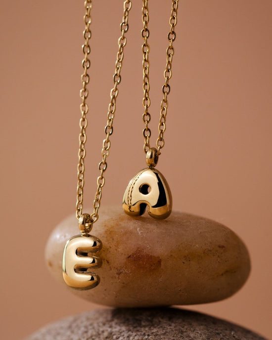 Bubble Letter Collana Oro Rosa