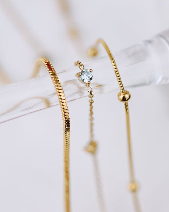Squared Snake Chain Collana Oro
