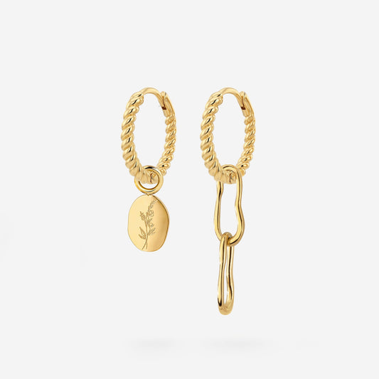 Twisted Hoop Set Small