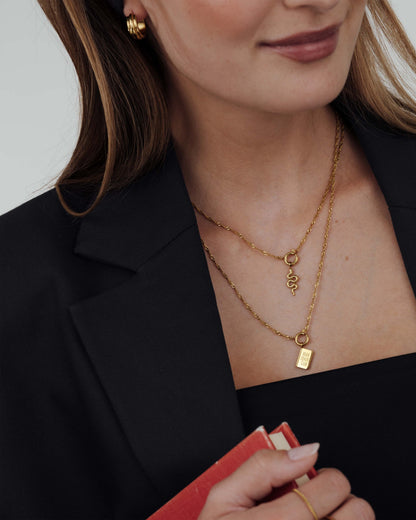 Serpent Singapore Chain Collana Set Oro