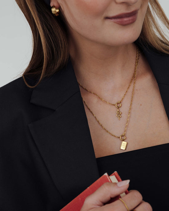 Serpent Singapore Chain Collana Set Oro