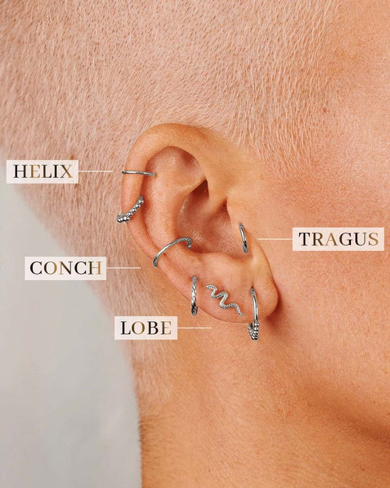 Radiant Flower Piercing Stud Argento