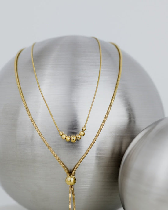 Curvy Beads Choker Oro