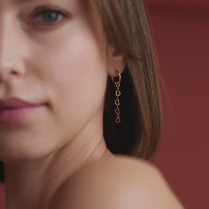 Heart after Heart Hoop Set Small Oro