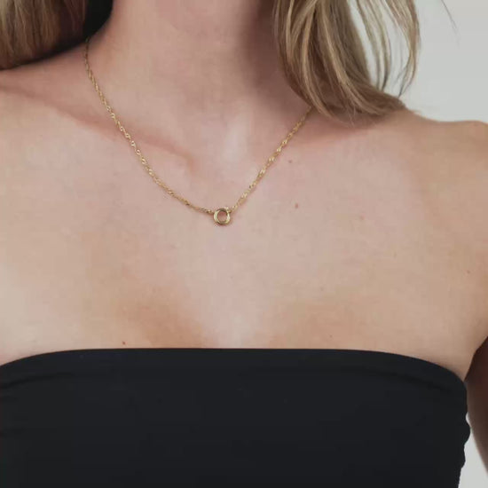 Rope Chain Charm Collana Oro Rosa