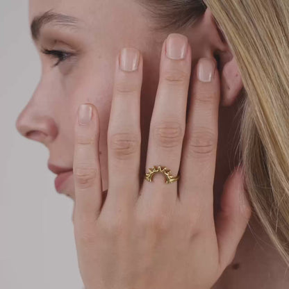 Sun Ray Anello Oro Rosa