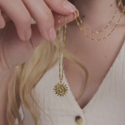 Sunny Swirl Collana Oro Rosa