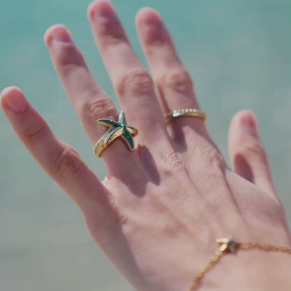 Sea Star Anello Argento