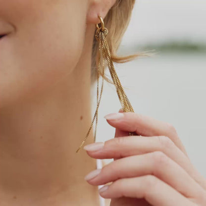 Sea Strands Hoop Set Small Argento