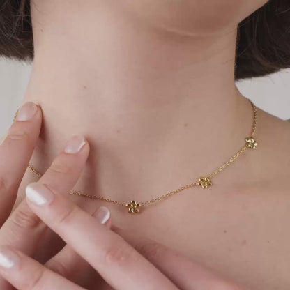 Meadow Choker Oro Rosa