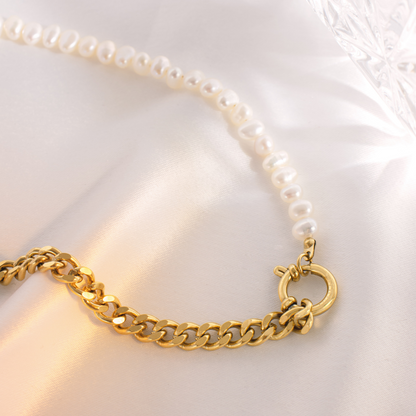 Chain'n'Pearls Collana Oro