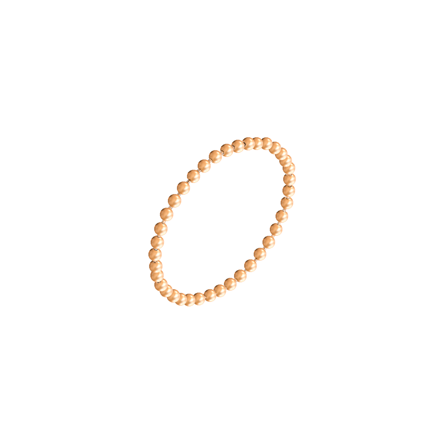 Bead Chain Anello Oro Rosa