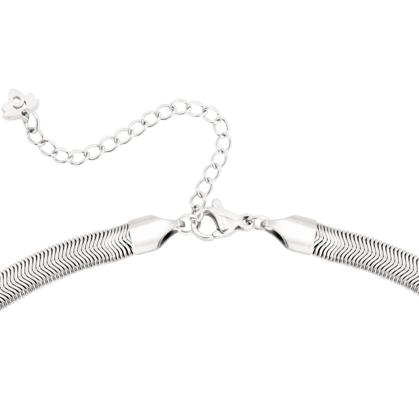 Flat Snake Chain Argento
