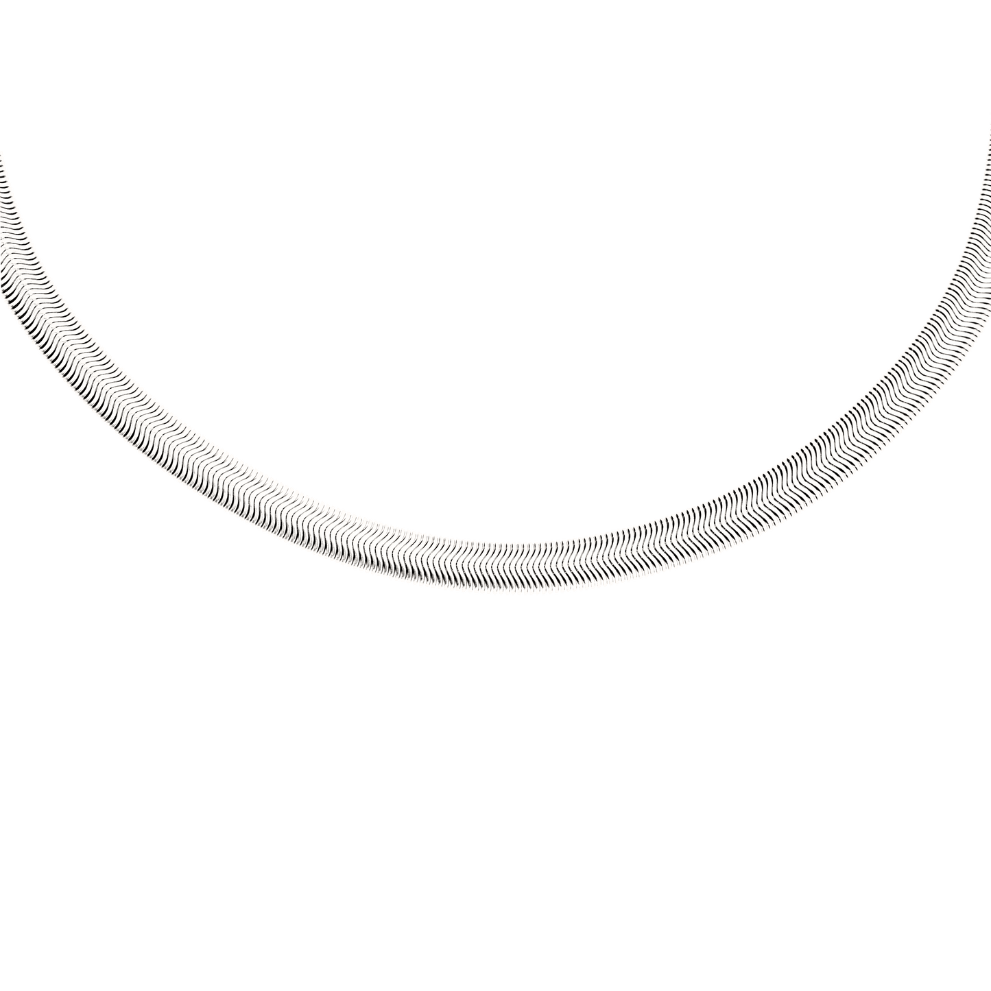 Flat Snake Chain Argento