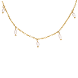 Perla Blanco Choker Oro