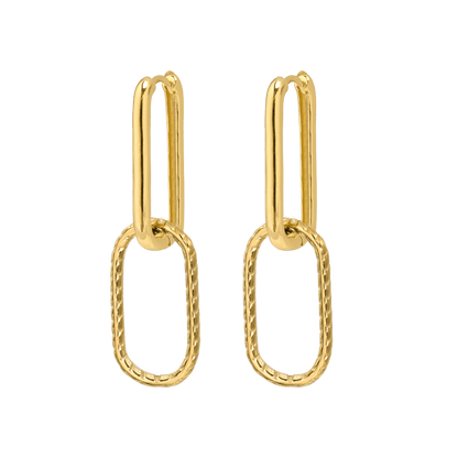 Oval Snake Hoops Oro