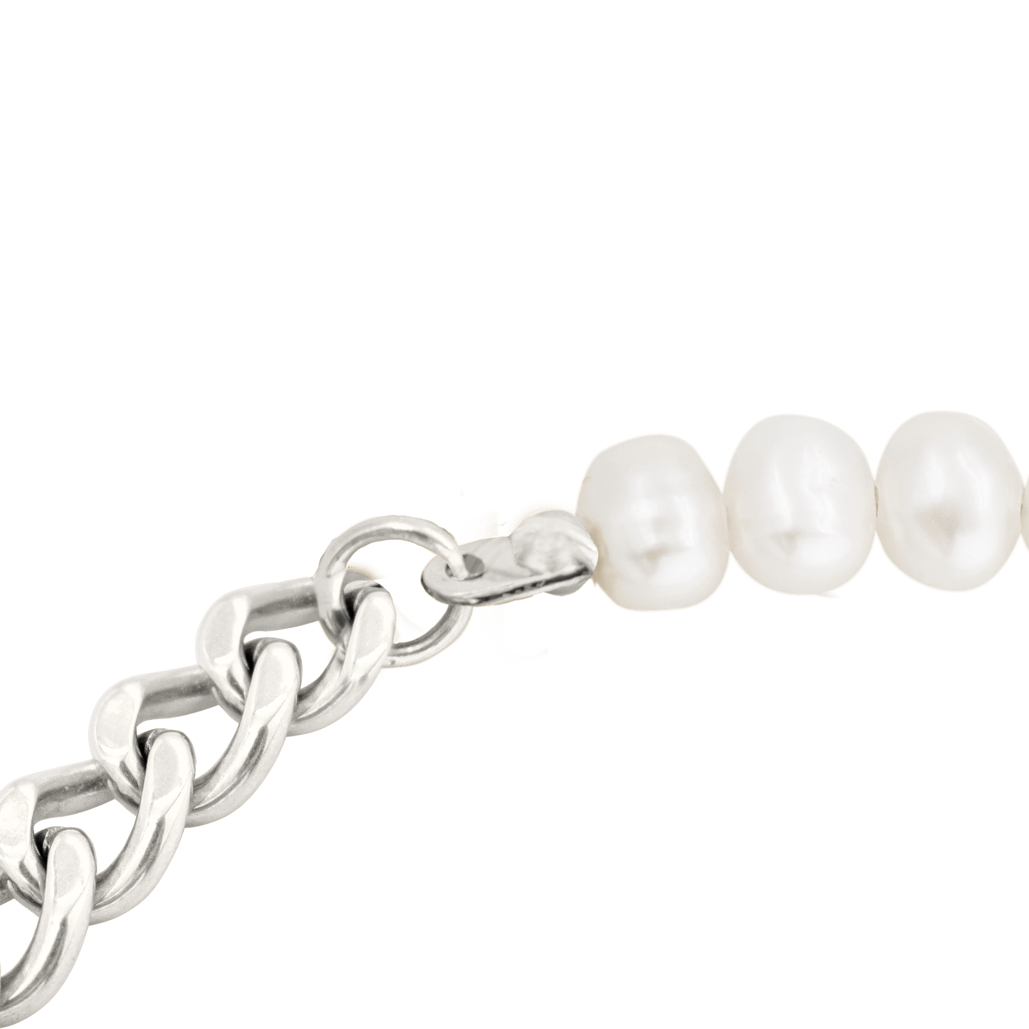 Chain'n'Pearls Collana Argento