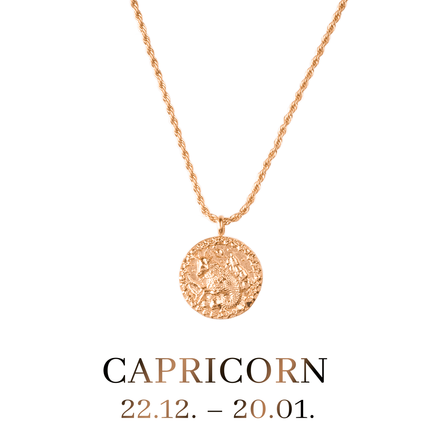 Capricorn Collana Oro Rosa