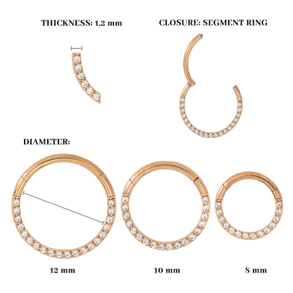 Radiant Click Piercing Oro Rosa