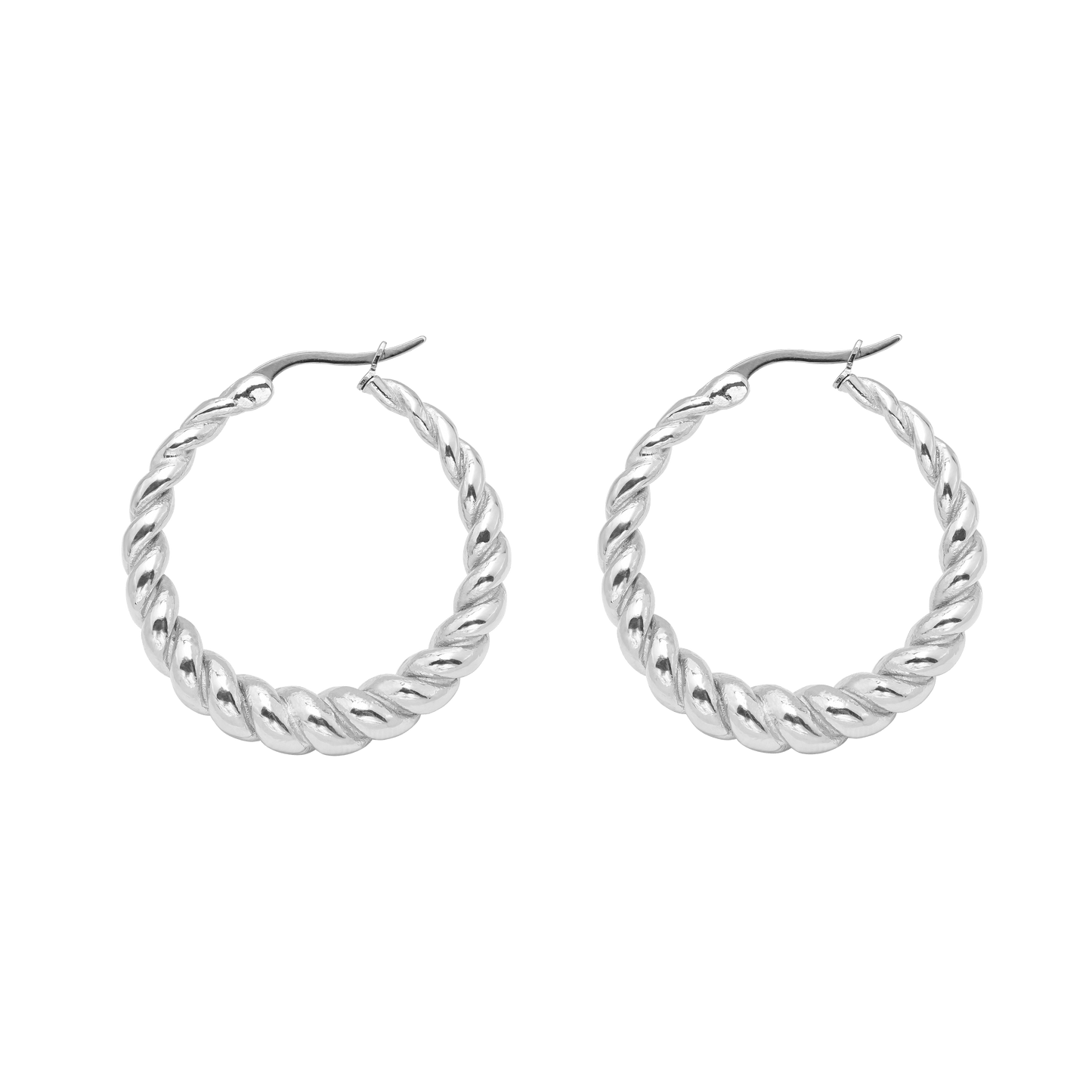 Curly Hoops Argento