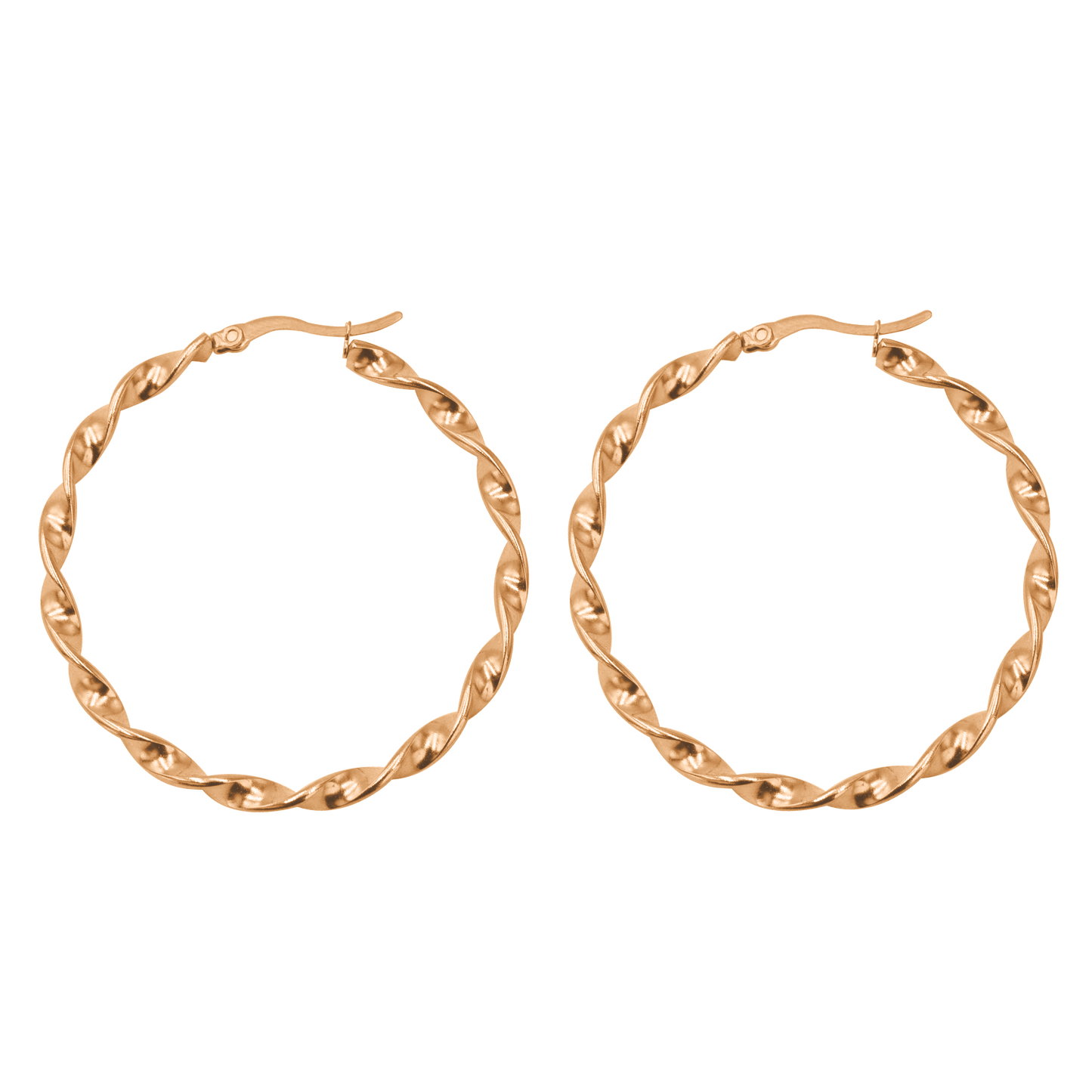 Tangled Hoops Oro Rosa