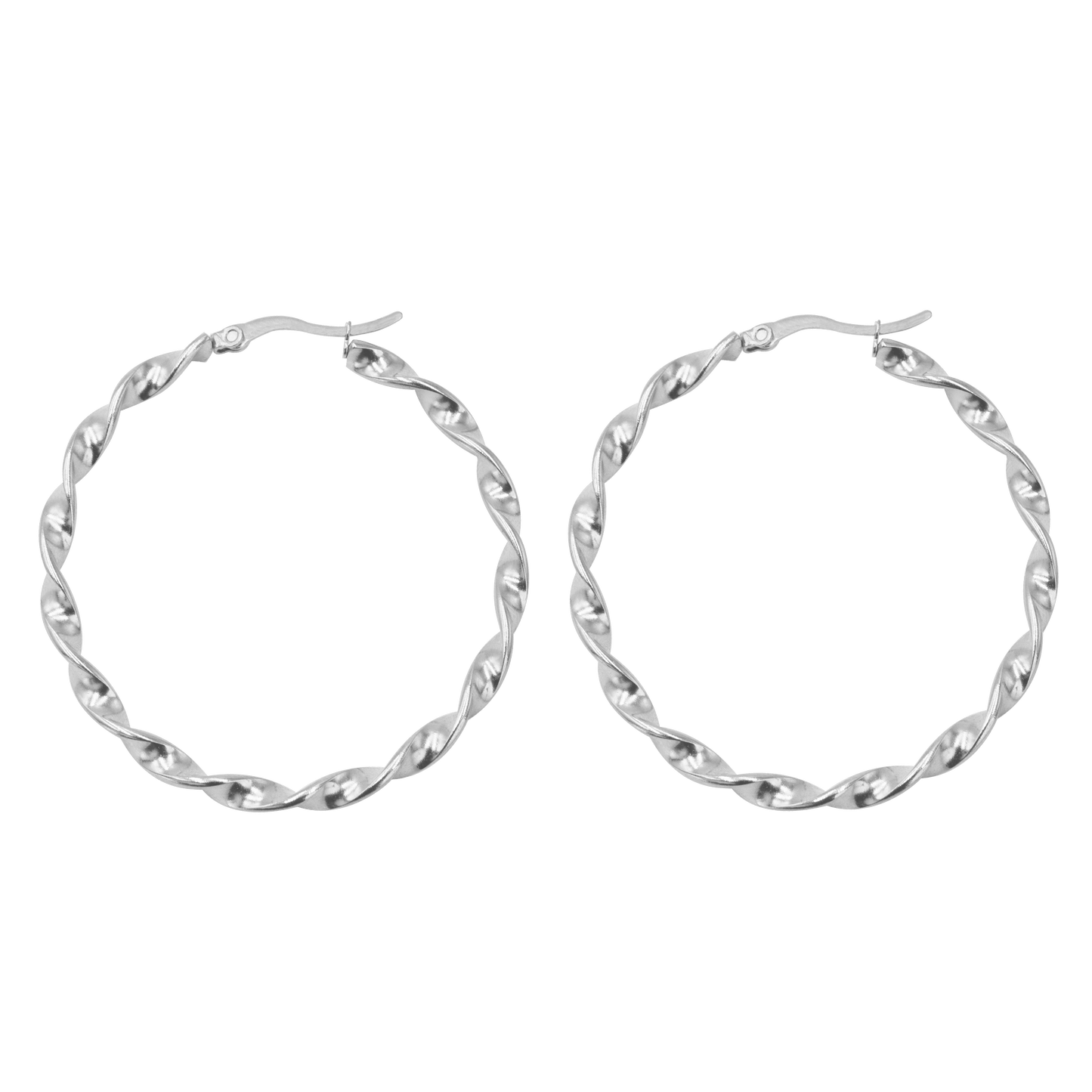 Tangled Hoops Argento