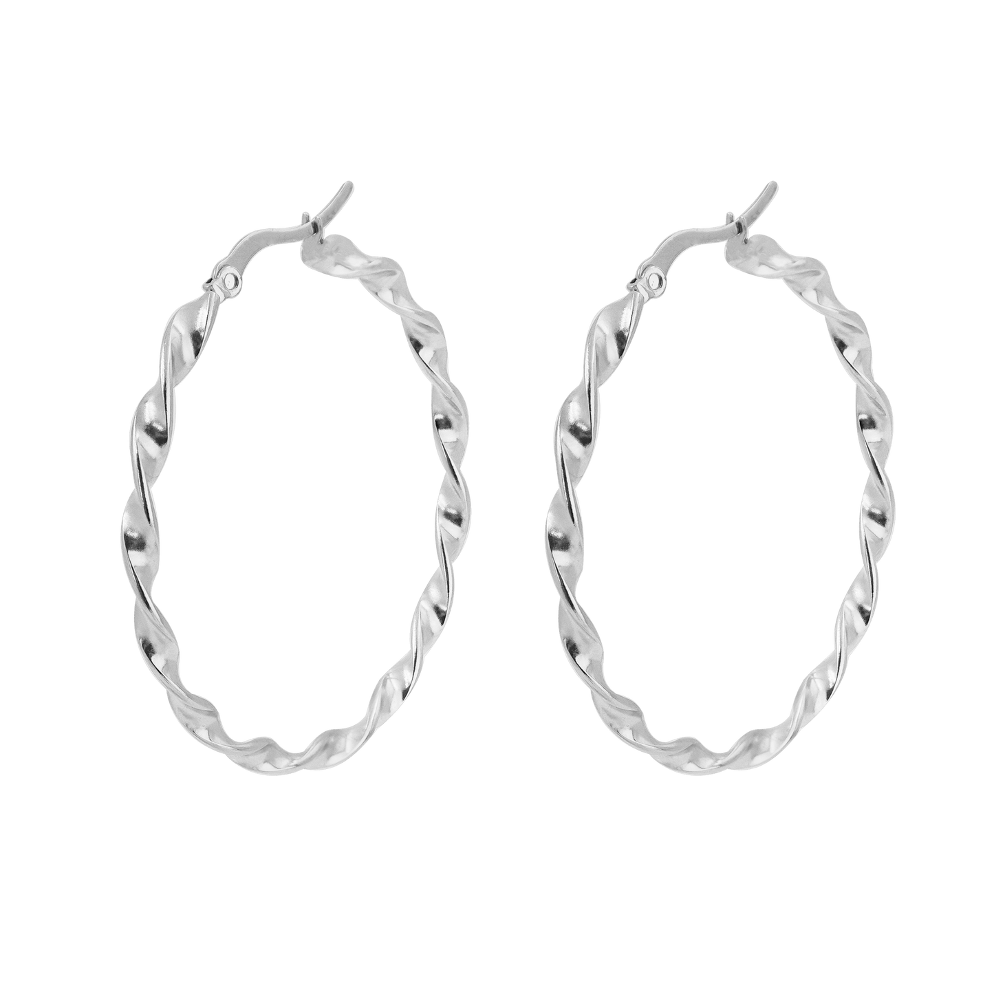 Tangled Hoops Argento
