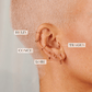 Sparkle Piercing Stud Oro Rosa