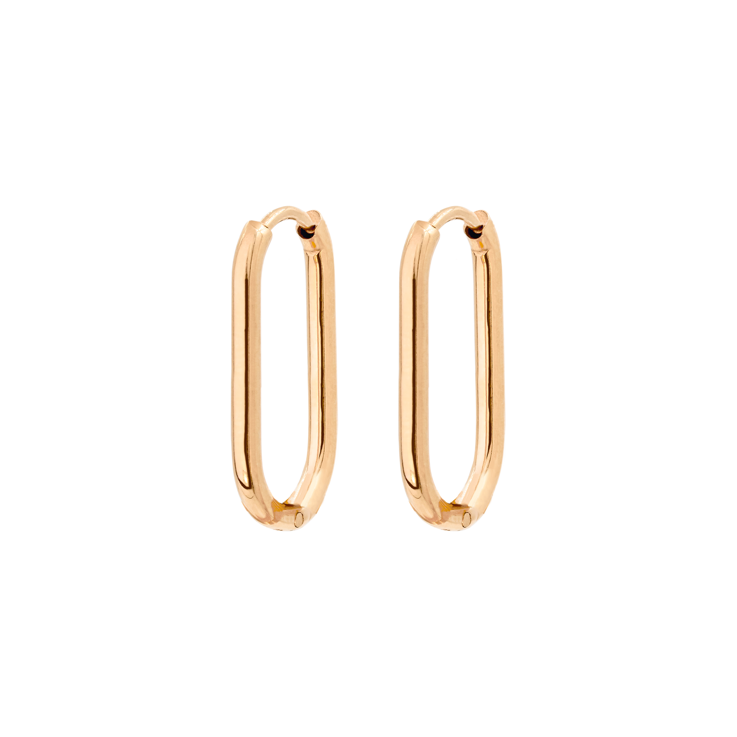 Oval Hoops Small Oro Rosa