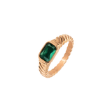 Brilliant Emerald Anello Oro Rosa