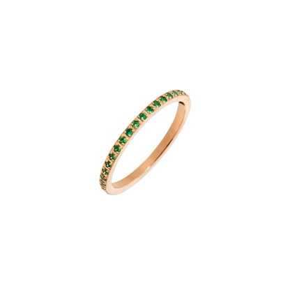 Green Sparkle Anello Oro Rosa