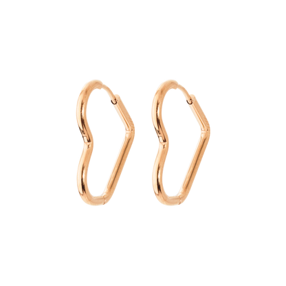 Heartily Hoops Small Oro Rosa