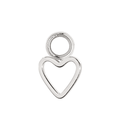 Light Heart Oval Hoopies Argento