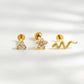 Sparkle Piercing Stud Oro Rosa