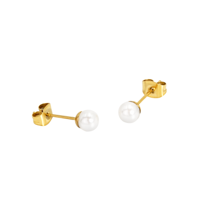 Pretty Pearl Studs Oro