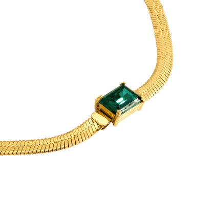 Radiant Emerald Collana Oro