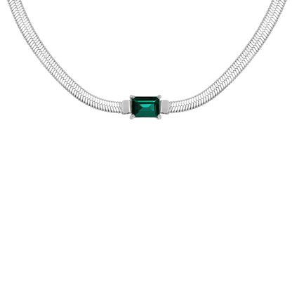 Radiant Emerald Collana Argento