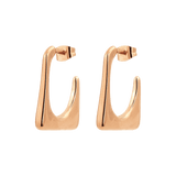 Rectangle Hoops Oro Rosa