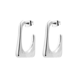 Rectangle Hoops Argento