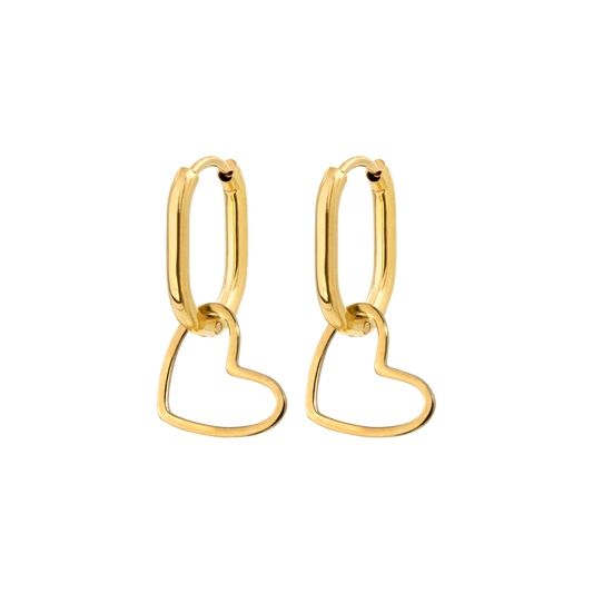 Simple Love Oval Hoops Baby Oro