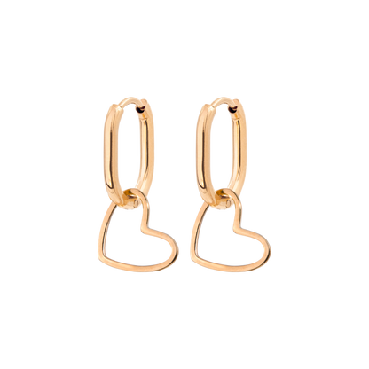 Simple Love Oval Hoops Baby Oro Rosa